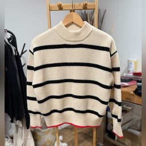 Angel Cream and Black Knit Top